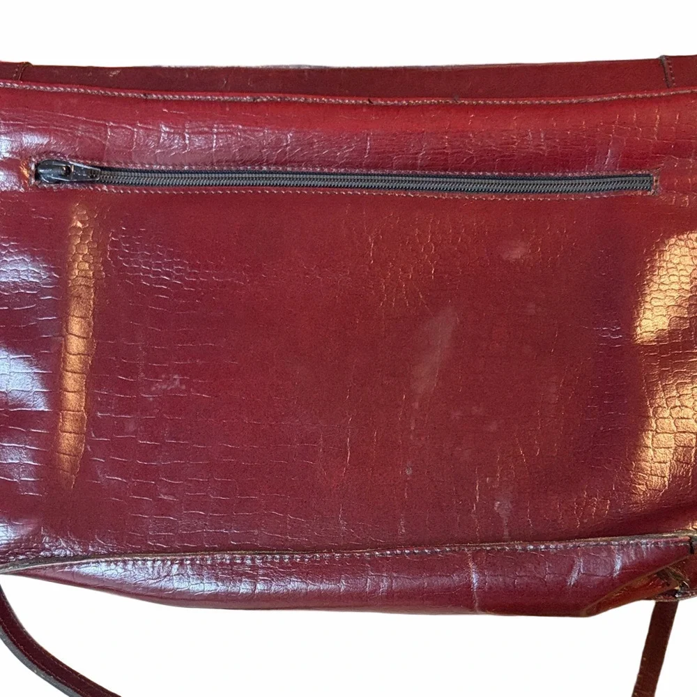 Vintage Gladbaggs Handmade Leather Bag - Embossed Leather Crossbody